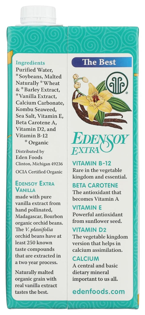 32 oz Eden Foods Organic Edensoy Extra Vanilla Soymilk