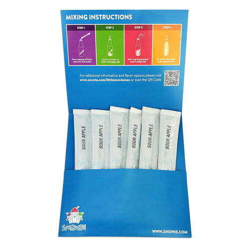 SNOWIE Original Flavor Powders, Sour Apple Shaved Ice Flavor Syrup, Just Add Water & Sugar