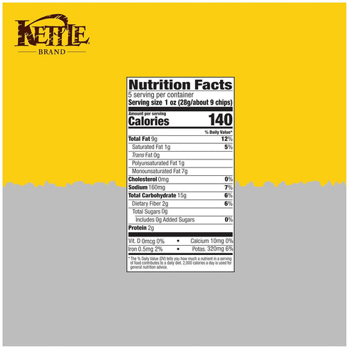 Kettle Foods Potato Chips, Krinkle Salt & Fresh Ground Pepper, 5 Oz