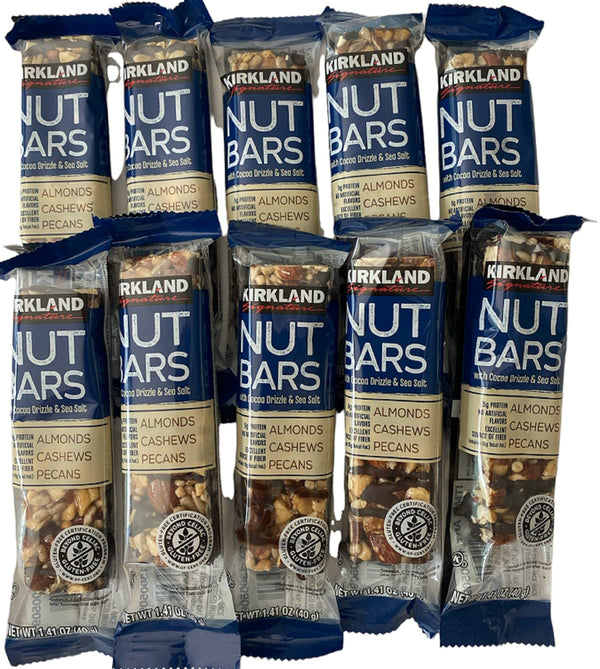 Nut Bars With Cocoa Drizzle & Sea Salt Almonds Cashews Pecans 1.41