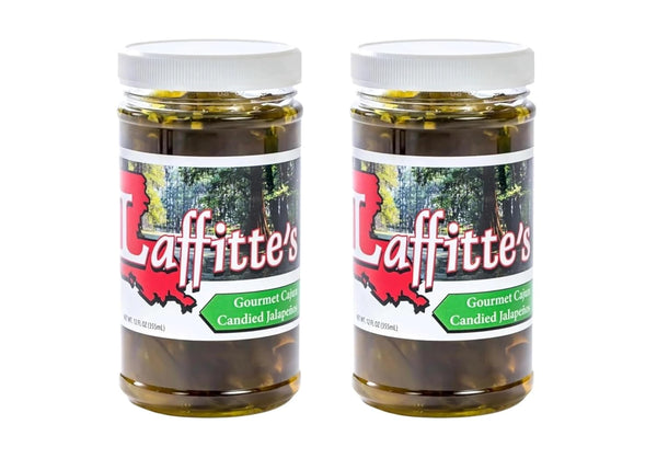 Laffitte's Sweet Candied Jalapeno Pepper Slices 12 Ounce Jar 2 Pack |
