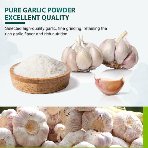 105g (3.7oz), Soeos Garlic Powder, Garlic Powder Seasoning, Additive Free, Non-GMO, Garlic Seasoning for Flavor