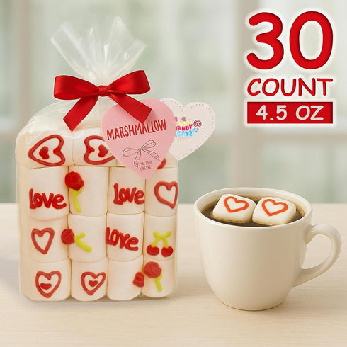 30 Count 3 Pack, 4.5 OZ 90 count Marshmallow Gift Soft & Fluffy Vanilla Marshmallows, Festive Holiday Treats,Gluten