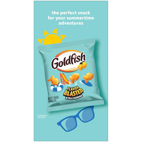 24 Summer Packs Goldfish Flavor Blasted Xtra Cheddar Cheese Crackers, Snack