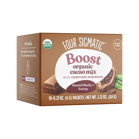 Four Sigmatic Boost Mushroom Cacao | Organic Instant Cacao with Cordyceps &