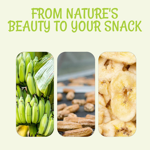 1 lb Oh! Nuts Dried Banana Chips - Sweetened Dehydrated Banana Chips - - Bulk Bag for Snacking and Baking