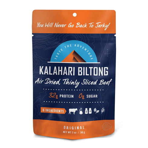 Original Kalahari Biltong, Air-Dried Thinly Sliced Beef, 2oz (Pack of 8), Sugar