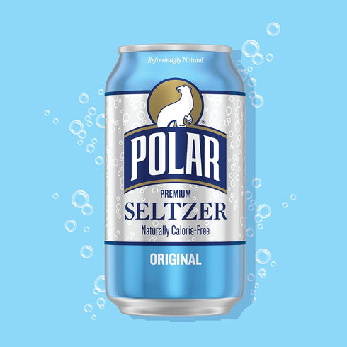 12 oz 24 pack Polar Seltzer Water Original, fl cans