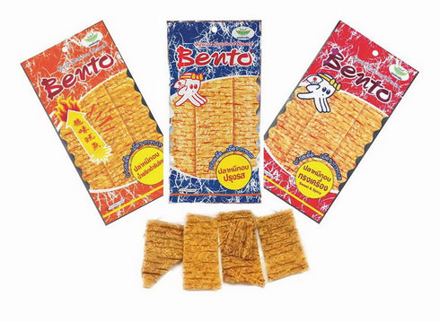 Bento Bake Seasoned Squid & Surimi Seafood Snack, Choose from 3 Flavors, 5 gram Pack of 24