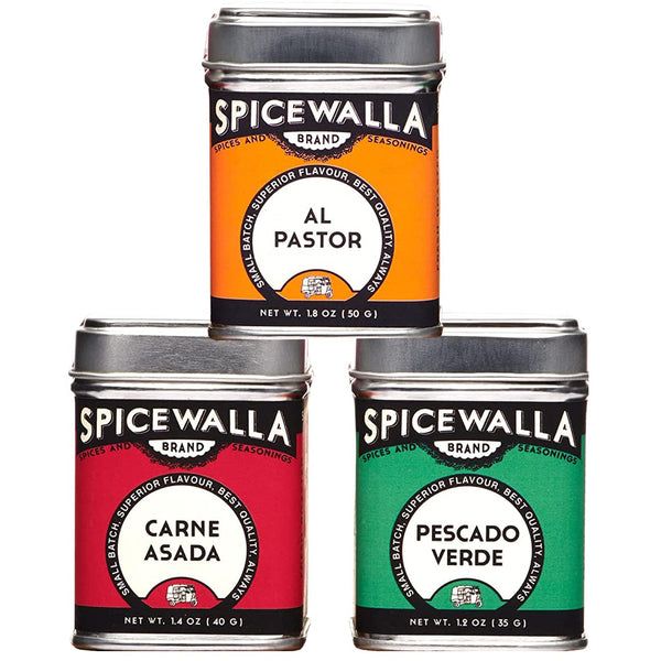 Spicewalla Taco Seasoning 3 Pack, Carne Asada, Al Pastor, Pescado Verde, Gluten Free, Non-GMO, Gift Set