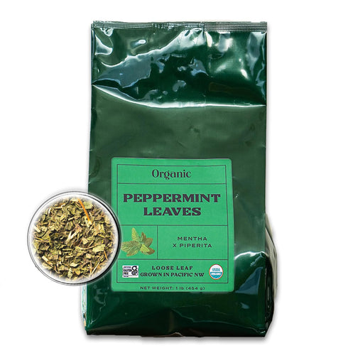 Worldwide Botanicals Organic Peppermint Loose Leaf Tea, 1 lb - Pacific Northwest