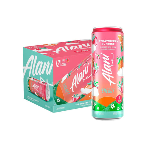 Alani Nu STRAWBERRY SUNRISE Sugar Free, Low Calorie Energy Drinks, 200mg Caffeine,