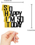 Funny So Happy I'm 50 Today Cake Topper, Glitter Fabulous Fifty Years Birthday Cake Décor for 50th Birthday Party