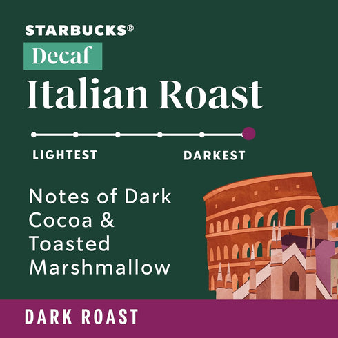 Packets, 50 Packets Starbucks VIA Instant Coffee Single Serve, Dark Roast Coffee, Decaf Italian Roast