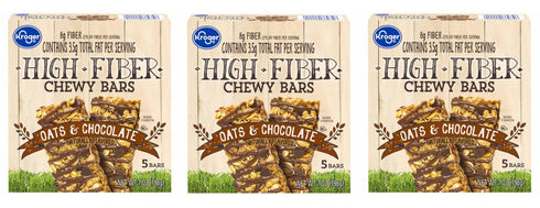 Generic Pack Of 3 Oats & Chocolate High Fiber Chewy Bars 5 ct