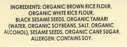 Edward & Sons Organic Brown Rice Snaps, Black Sesame Flavor, 3.5 oz
