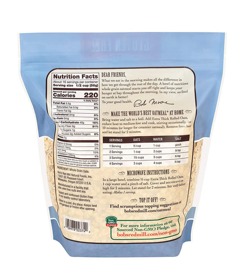 (32 Pack 2) Bob's Red Mill Gluten Free Extra Thick Rolled Oats Ounce