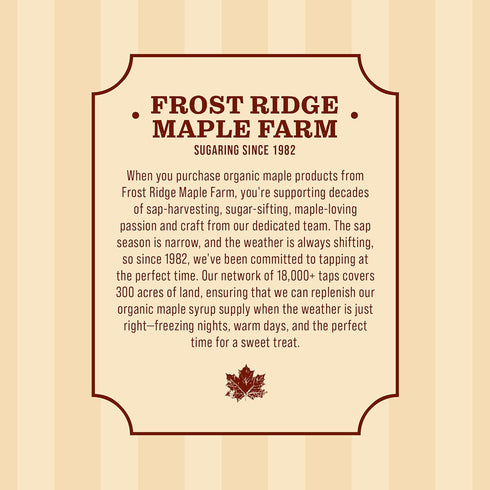 16 oz. Frost Ridge Maple Farm Powdered Granulated Organic Maple Sugar, Grade A