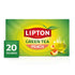 Lipton Peach Green Tea Bags, Flavored, Unsweetened Teabags for Hot Tea or