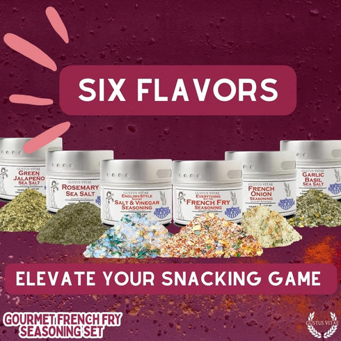 Set Pack 2024 6 Packed, GLP-1 Gourmet French Fry Seasoning - Six | Oprah's Favorite Thing | Authentic Small Batch