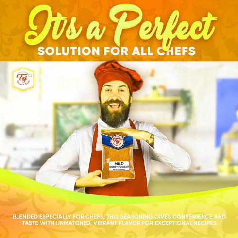 TAJ Gourmet Foods 11-Blend 14-Ounce TAJ Mild Curry Powder Mix