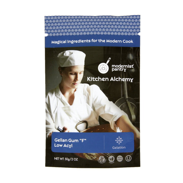 Pure Gellan Gum F - Low Acyl, Non-GMO Vegan, OU Kosher Certified - 50g/2oz