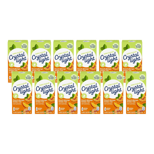 Crystal Light On The Go Peach Mango Green Tea Drink Mix, 10-Packet