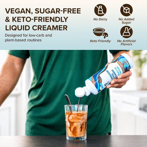 30 Mushroom Coffee Creamer with MCT Oil Blend & L-Theanine | MCT Coffee Creamer, Keto Coffee Creamer, Dairy Free, Sugar