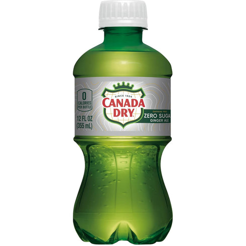 12 8 Count Diet Canada Dry Ginger Ale Soda, Fluid Ounce Bottle