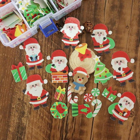 Set of 48 Wafer Edible Cupcake Toppers for Christmas Cake Decoration