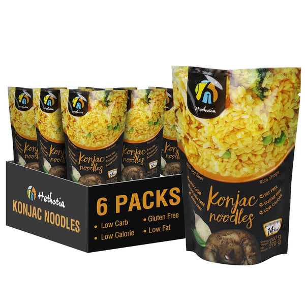 Hethstia Konjac Rice Noodle, Low-Calorie Shirataki Rice for Keto and Paleo Diets,
