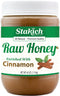 Stakich Cinnamon Enriched Raw Honey - Pure, Unprocessed, Unheated - 40 Ounce