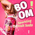 Pack 12, 11.2 Oz NLIFE Sparkling Popping Boba Drinks - Peach Canned Boba Drink with Yogurt Style Bursting Pearls