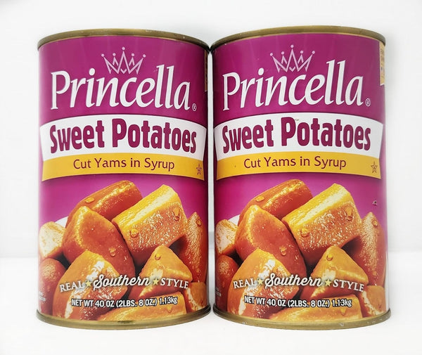Generic 40oz Can of Sweet Potatoes Princella Cut Yams in Syrup Real Southern