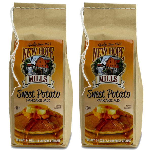 New Hope Mills Flavored Pancake Mix- Two 24 oz. Bags- Your Choice