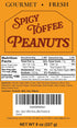 8 Spicy Toffee Peanuts, Cayenne Coated Butter Toffee Peanuts, Sweet and Spicy Snack Resealable Ounce