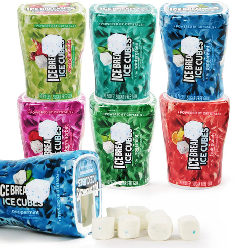 IceCubes Variety Pack - Sugar Free Refreshingly Cool IceCubes Gum of Peppermint,