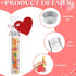 48 Set 5.9 Inch 2.2 oz Yunsailing Heart Candy Tubes Wedding Candy Container with Transparent Bags and Red Heart Tags