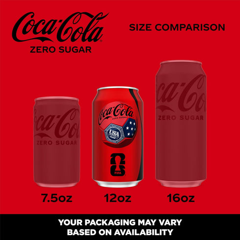 12 oz, 24 Pack (Package Coke Zero Sugar Cola Soda, May Vary)