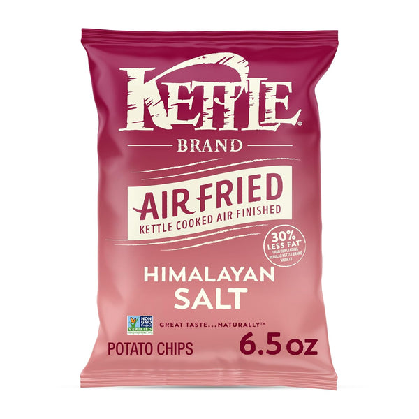 Kettle Brand Potato Chips, Air Fried Himalayan Salt Kettle Chips, 6.5 Oz