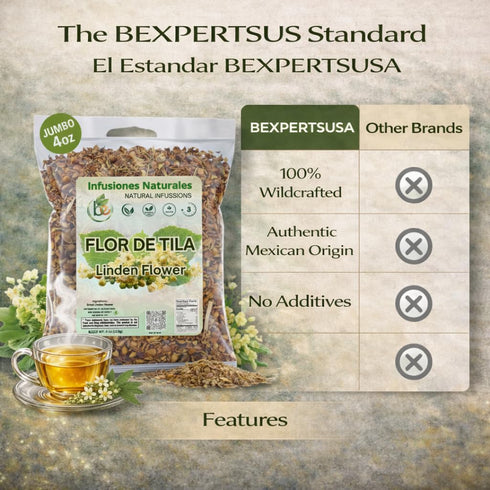 (4 oz) 100% Tila Seca Herbal Tea Natural Linden Flowers & Leaves (Ternstroemia lineata) Traditional Relaxation