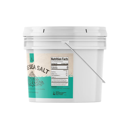 (1 Pure Original Ingredients Sea Salt Gallon) Coarse Grain, Sourced From Spain, Cooking, Bath Additive