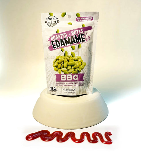 Urbani Packed 42 (3 Pack) Far Field - Crunchy Dry Roasted Edamame Beans, (BBQ), High Protein Snack with g of Plant