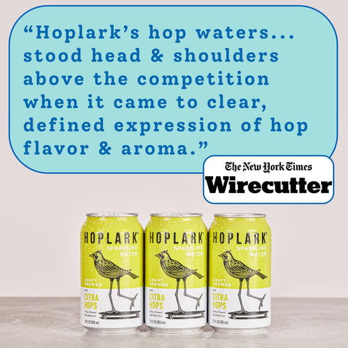 (12oz. Pack 18) Whole30 HOPLARK Water - Sparkling Hop Water - CITRA - Cans, of - Organic, Gluten Free, Vegan, Zero
