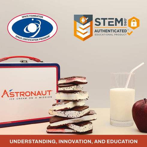 6 Count Astronaut Foods Freeze-Dried Ice Cream Sandwich, NASA Space Dessert, Cookies & Cream