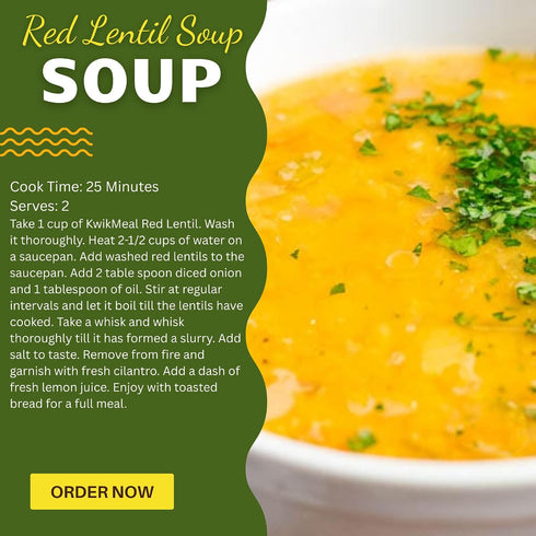 2 lb (32 oz) KwikMeal Masoor Dal (Split Red Lentils) | Premium Quality, Protein-Rich, Quick Cooking | Non-GMO, Vegan