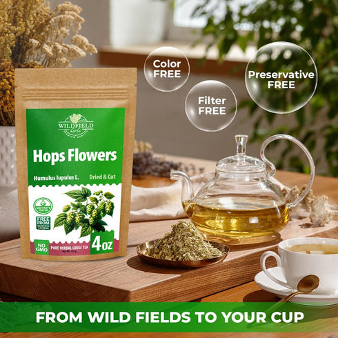 4 oz. 113 Gramm Hops Herb Dried Tea Hops Flowers Herbal (Humulus Lupulus L.) - Herb Tea Lupulo Entero