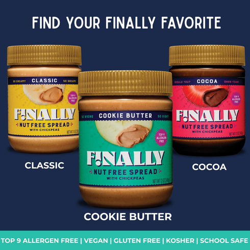 Top-9 Finally Nut Free Cookie Butter - Speculoos Inspired Spread, Lower Sugar, Allergen Free, Plant-Based Chickpea