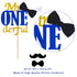 Joymee Mr Onederful Double Sided Cake Topper, 1st Birthday Decorations with Bowtie Gold Glitter