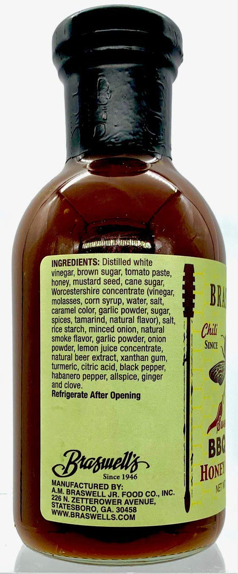 Braswell's Honey Habanero BBQ Sauce - Sweet & Spicy Flavor